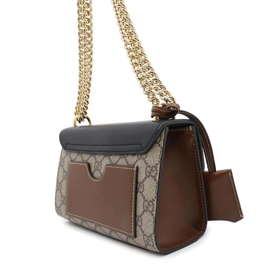 Gucci Chain Shoulder Padlock Black Supreme Bag GG